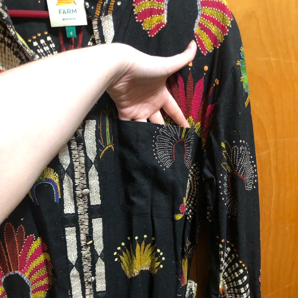 Colorful Patterned Long Farm Rio Dress - Picture 4 of 10